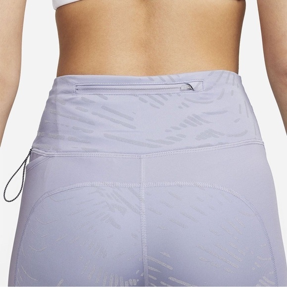 Nike Fast Dri fit running legging tights with reflective streaks in size L. G5 - Picture 14 of 16